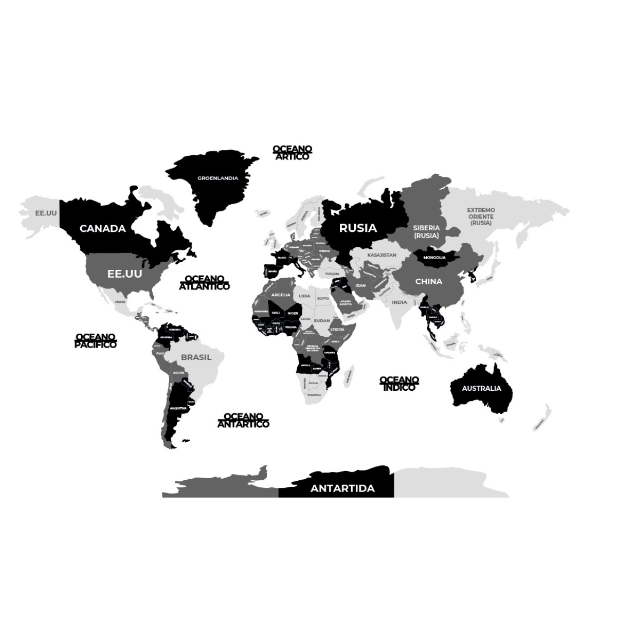 MAPA PLANISFERIO 3D XL