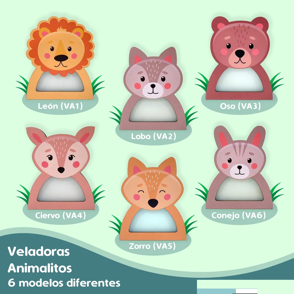 Velador Animalitos Varios Modelos Luz Led 220v - Imagen 5