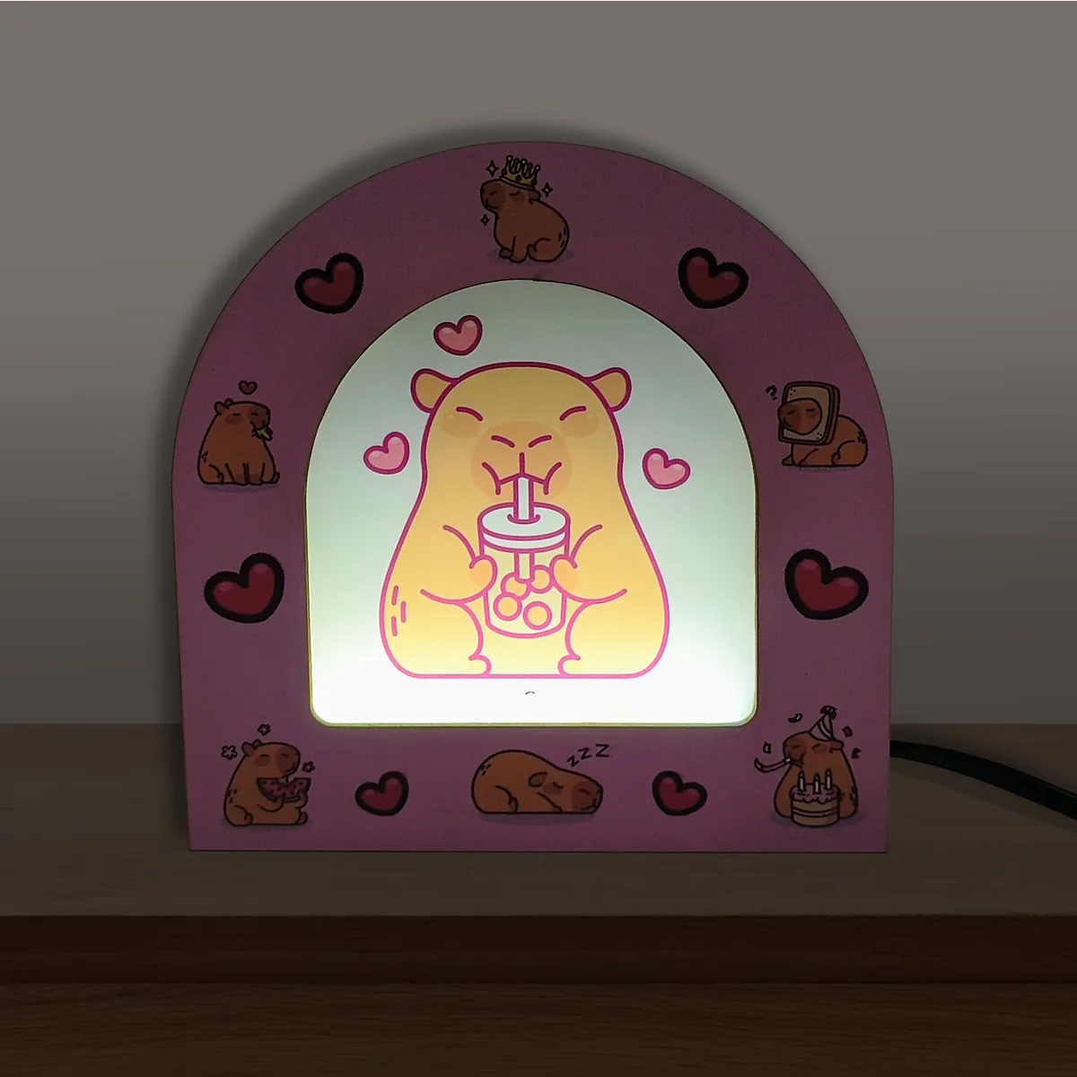 Velador Capibara Infantil Blanco - Imagen 3