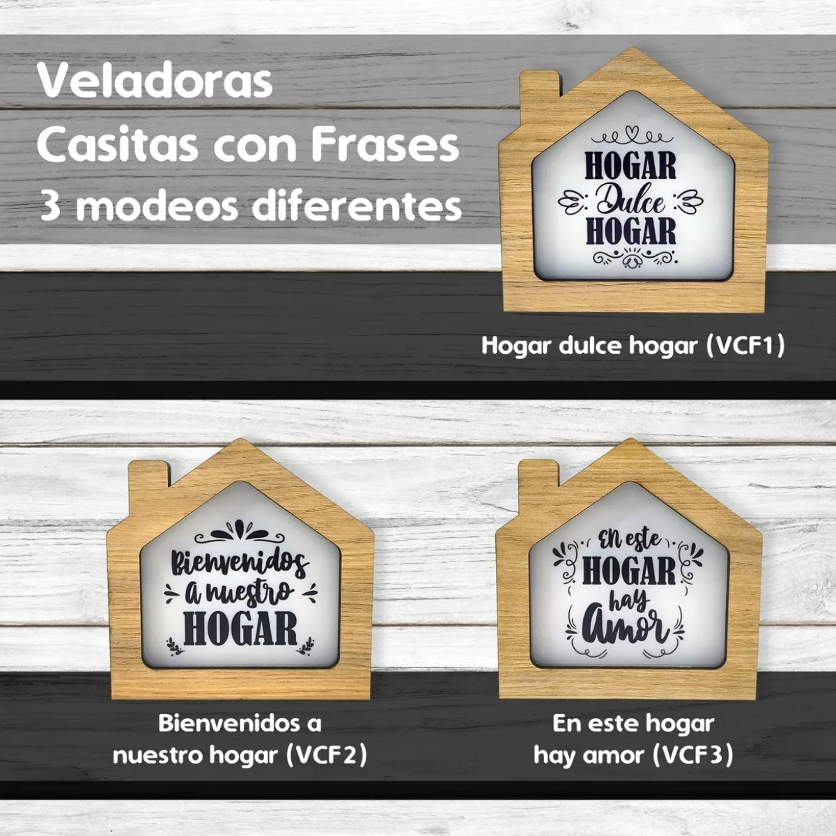 Velador Casita Con Frase - Imagen 4