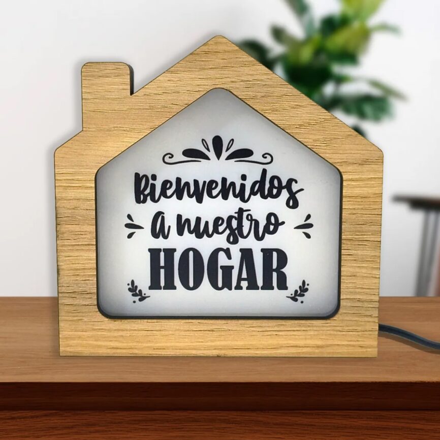 Velador Casita Con Frase