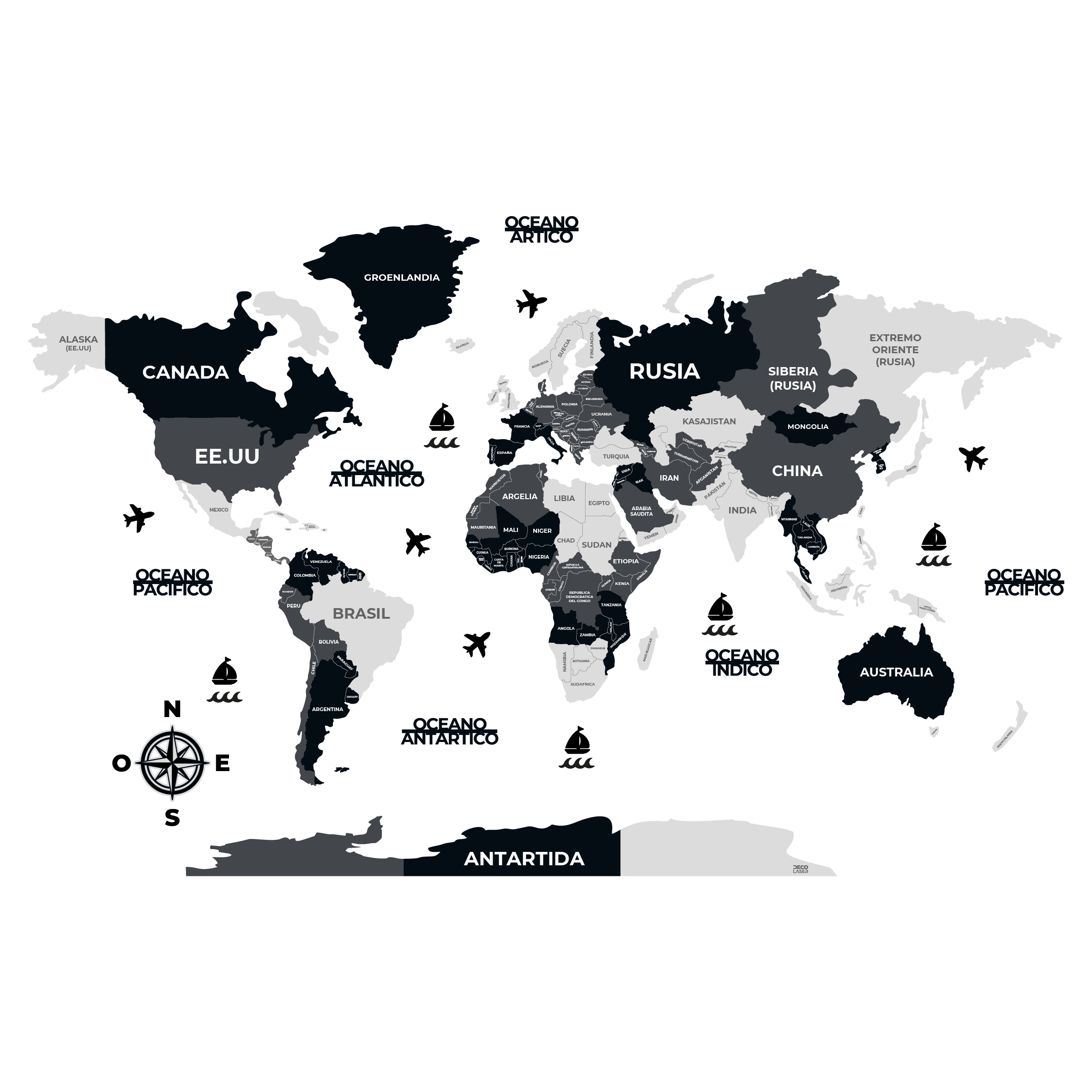 MAPA PLANISFERIO 3D XL - Imagen 5