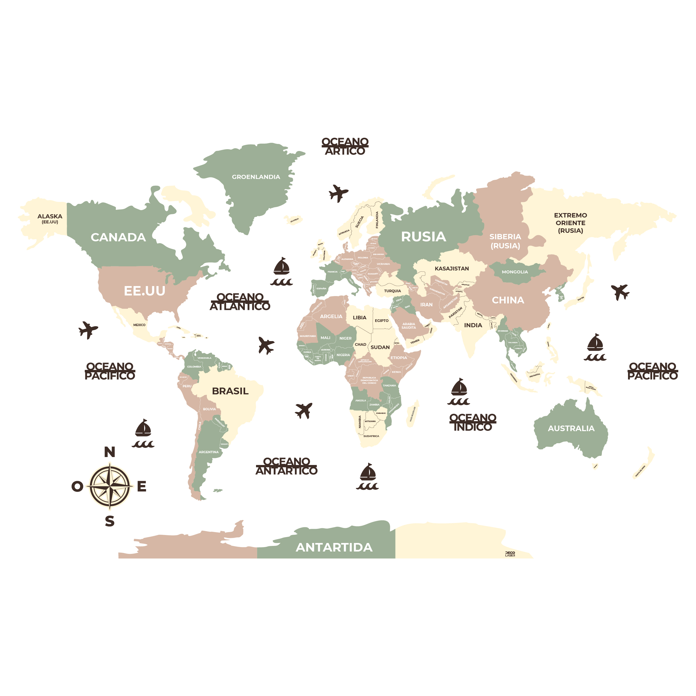 MAPA PLANISFERIO 3D XL - Imagen 7