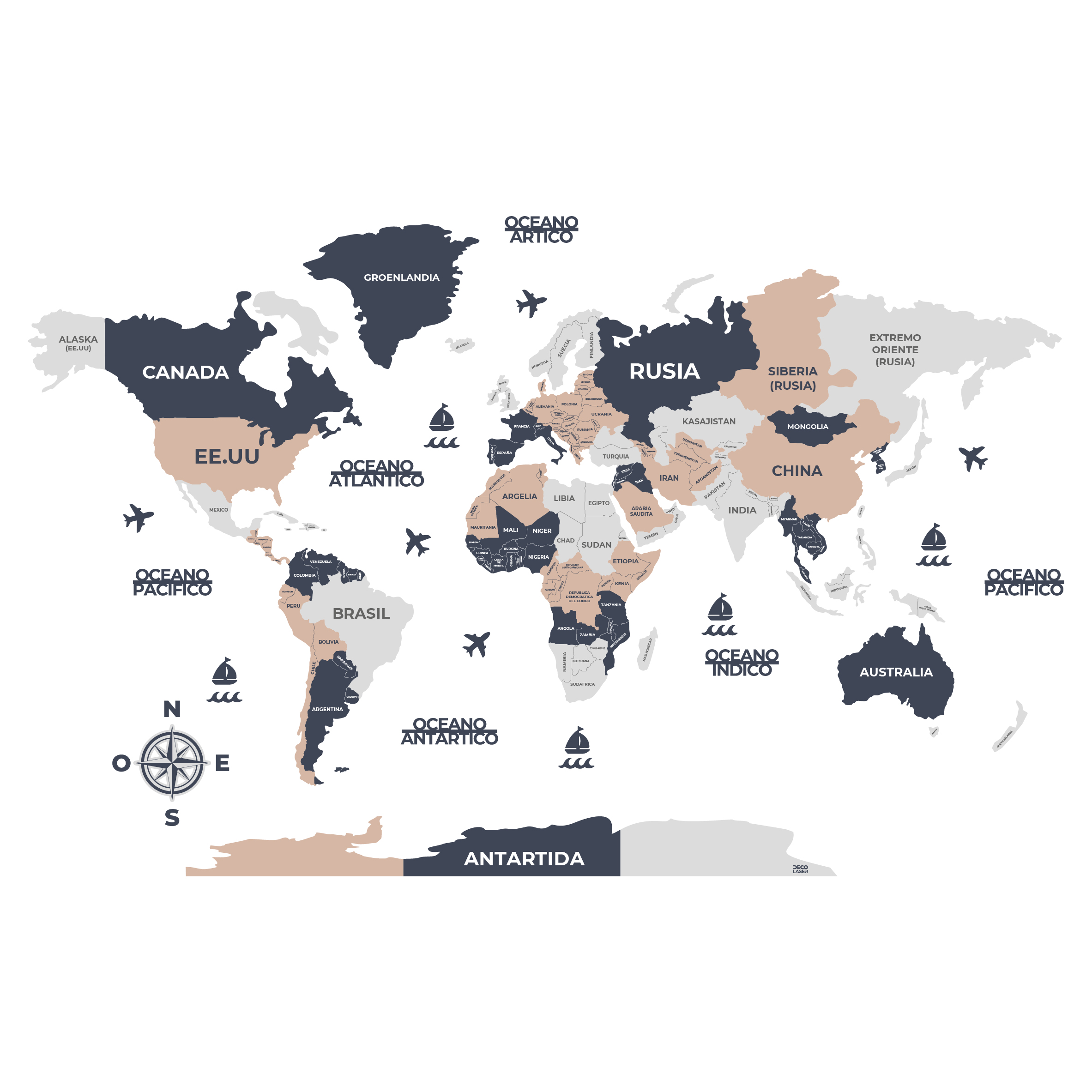MAPA PLANISFERIO 3D XL - Imagen 4
