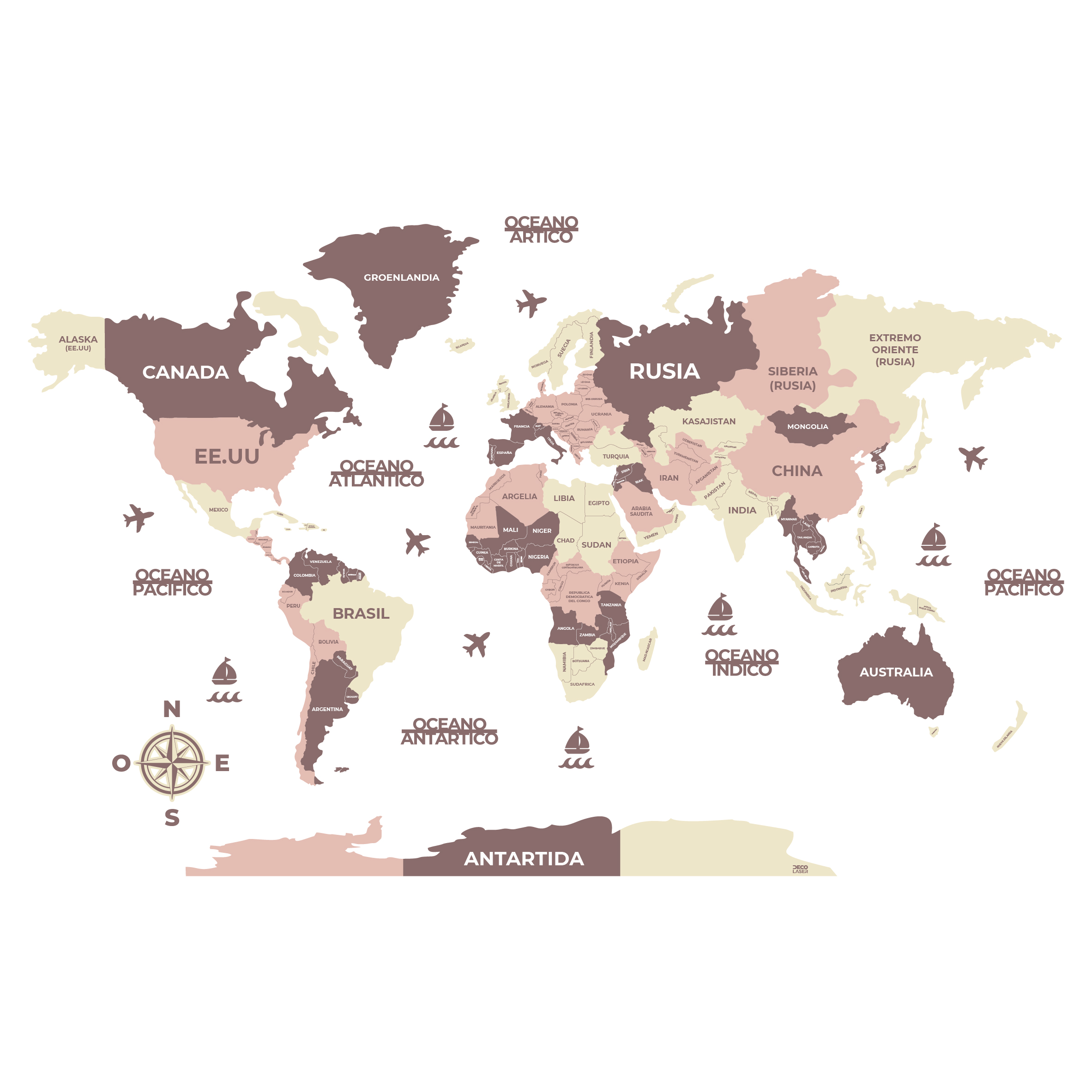 MAPA PLANISFERIO 3D XL - Imagen 3