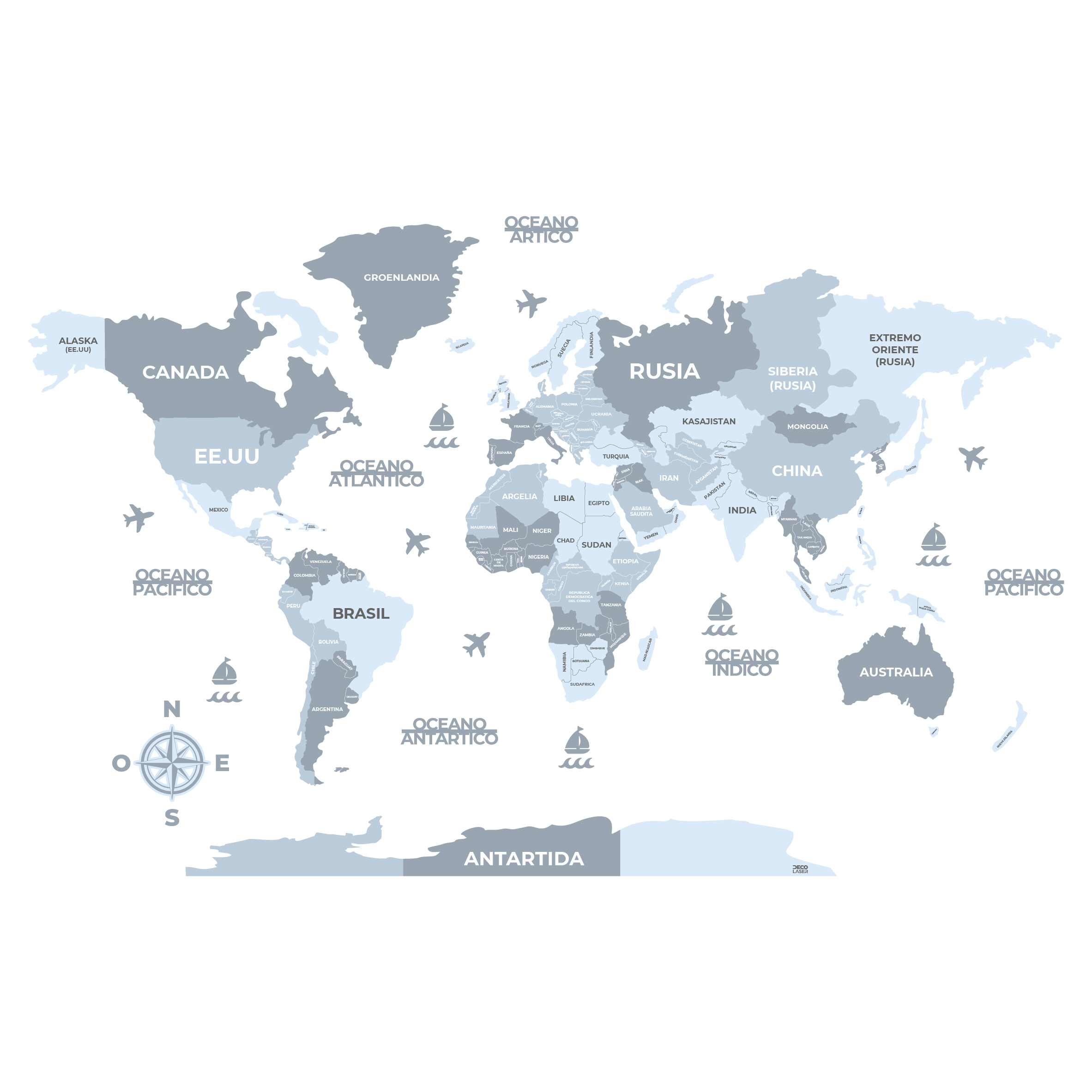 MAPA PLANISFERIO 3D XL - Imagen 8
